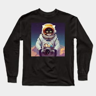 Cat astrounaut, space cat, space lover Long Sleeve T-Shirt